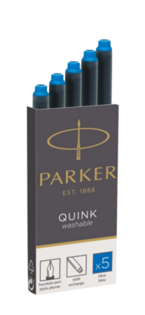 Parker Чернила (картридж) "Cartridge Quink" смываемые синие, 5шт., блистер