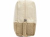 Косметичка "Jute" с ручкой из хлопка и джута, натуральный для бизнеса