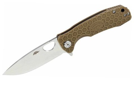 Нож Honey Badger Flipper M, D2, песочная рукоять