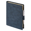 Ежедневник-портфолио Клип (Clip NEO) недатированный в подарочной коробке, синий (в комплекте ручка Sonata BP серебро)