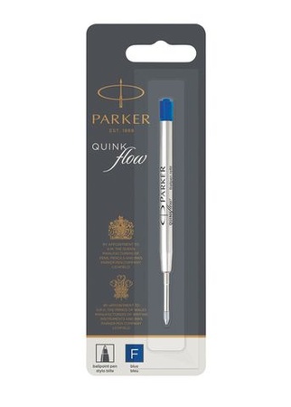 Parker Стержень для шариковой ручки, F, синий (в блистере)