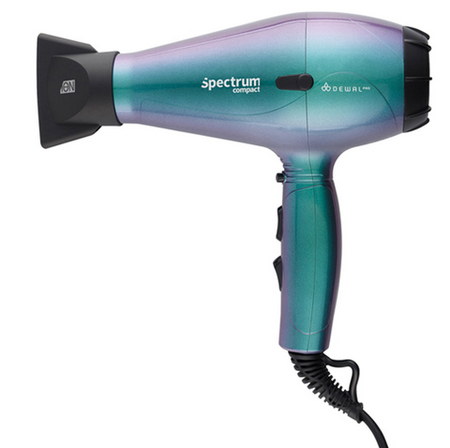 Фен Dewal Spectrum Compact, 2100 Вт, ионизация, 2 насадки, бирюзовый