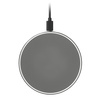 Беспроводное зарядное устройство с подсветкой 15W Аурис (Auris), серое