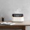 Светодиодный USB увлажнитель-ароматизатор Brava с часами с подсветкой, белый для бизнеса