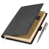 Ежедневник-портфолио Клип (Clip NEO) недатированный в подарочной коробке, черный (в комплекте ручка Tesoro серебро)