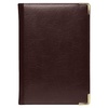 Ежедневник полудатированный Classic Pristine Gold А5, темно-коричневый с золотом, с металлическими уголками, в твердой обложке с поролоном для бизнеса