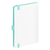 Ежедневник Арктик (Arctic) недатированный, белый/бирюзовый