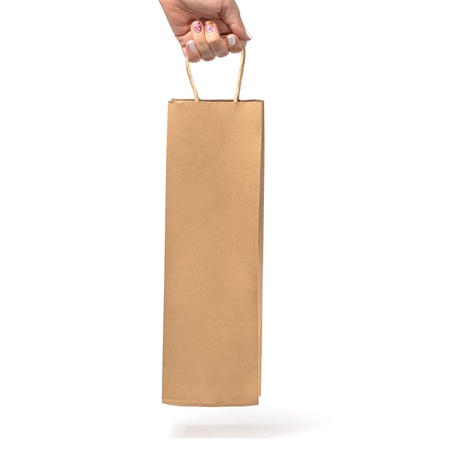 Пакет бумажный PINUS, Бежевый с логотипом компании. Цена 46 ₽. Артикул ARDNBO7123S129