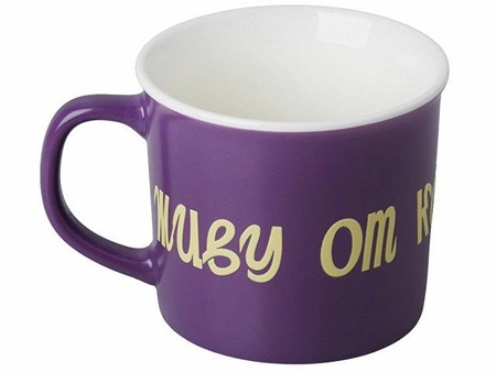 Матовая кружка Nancy 360 мл цветная снаружи, белая внутри, фиолетовый с УФ-печатью DTF с логотипом компании. Цена 394 ₽. Артикул AROA871105ufdtf