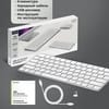 Беспроводная клавиатура Air Keyboard для MAC, Windows, 500 мАч, алюминий, белый, Deppa для бизнеса