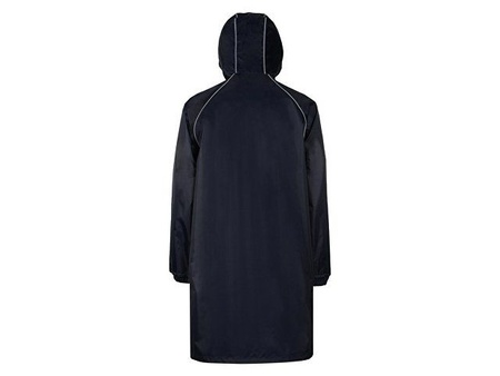 Дождевик "Sunshine" со светоотражающими кантами, темно-синий, размер  XS/S с логотипом компании. Цена 1 723 ₽. Артикул AROA221749XS-S