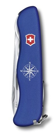 Нож Victorinox Skipper, 111 мм, 18 функций, с фиксатором лезвия и шнурком, синий