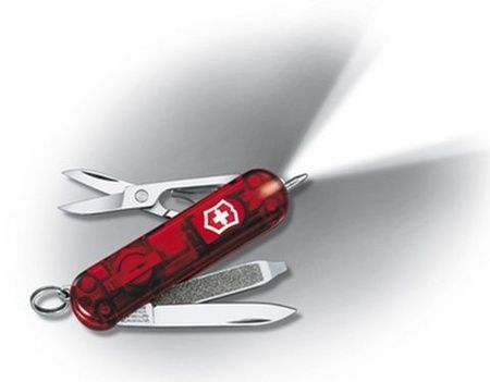 Нож-брелок Victorinox Classic Signature Lite, 58 мм, 7 функций, красный полупрозрачный