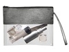 Косметичка из PVC и ткани "Leony", прозрачный/темно-серый для бизнеса