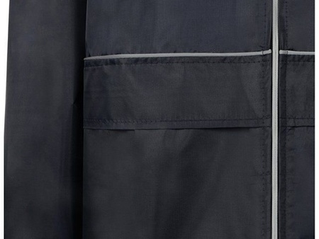 Дождевик "Sunshine" со светоотражающими кантами, темно-синий, размер  XS/S с логотипом компании. Цена 1 723 ₽. Артикул AROA221749XS-S