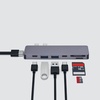 USB-C адаптер для MacBook 7-в-1, серебро, Deppa для бизнеса