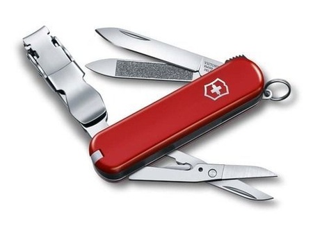 Нож-брелок Victorinox Classic Nail Clip 580, 65 мм, 8 функций, красный