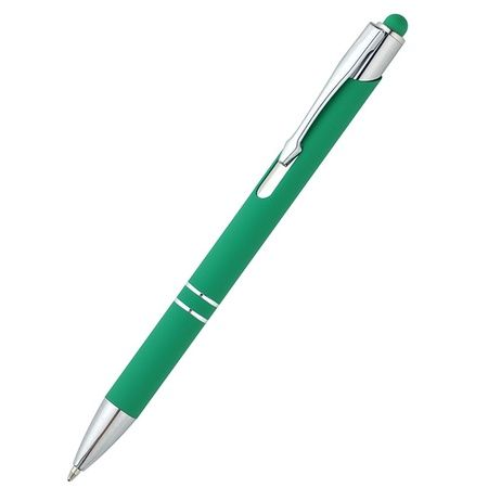 Ручка металлическая Ingrid софт-тач, зеленая