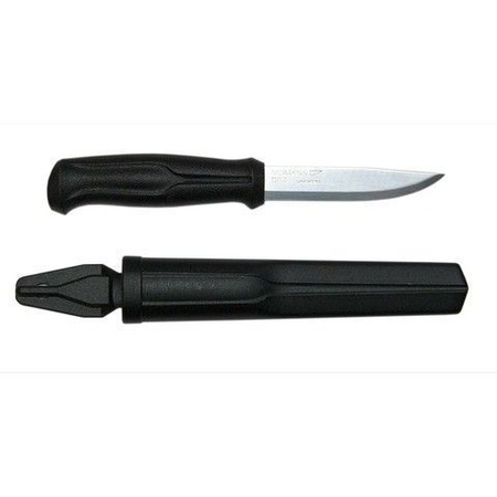 Нож Morakniv 510, углеродистая сталь, ножны, черный