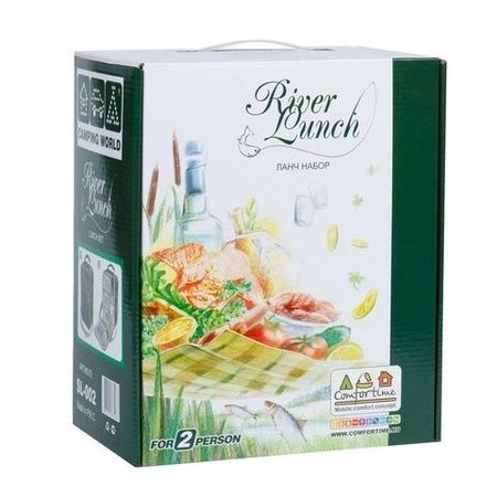 Термосумка с набором для пикника Camping World River Lunch 2 перс., оливковый
