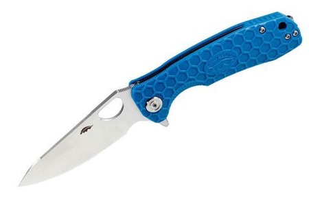 Нож Honey Badger Leaf L, D2, голубая рукоять