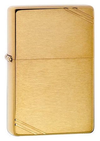 Зажигалка Zippo с покрытием Brushed Brass, латунь/сталь, золотистая, матовая, 36x12x56 мм