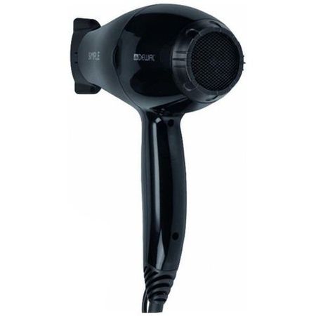 Фен Dewal Simple, 2000 Вт, ионизация, 2 насадки, черный
