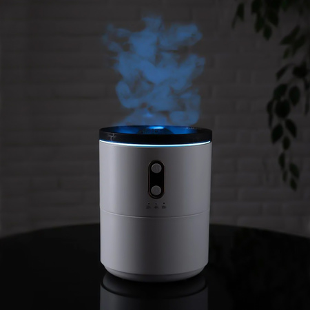 Светодиодный USB увлажнитель Volcano, белый   с логотипом компании. Цена 2 306 ₽. Артикул ARDN21020.01