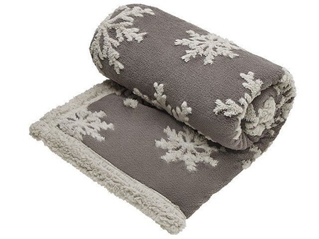 Плед Snowflake новогодний с логотипом компании. Цена 2 390 ₽. Артикул AROA836530