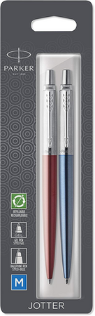 Parker набор подарочный Parker Jotter London - шар. ручка Red + гел. ручка Blue, M, блистер