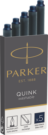 Parker Чернила (картридж) "Cartridge Quink" темно-синие, 5шт., блистер