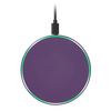 Беспроводное зарядное устройство с подсветкой 15W Auris, фиолетовое