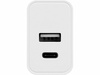Сетевое зарядное устройство c выходами USB-A и USB-C «Recharger», 10 Вт, белый для бизнеса
