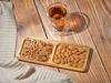 Менажница из акации с двумя секциями "Almond" для бизнеса